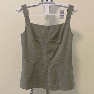 Banana Republic Gray Wool Peplum Top - strapless - size 0